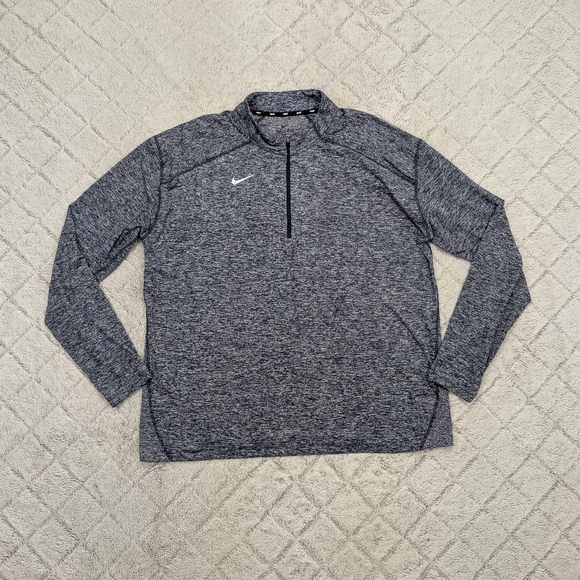 Nike Jacket Mens XXL Gray Heather Dry Element ½ Zip Pullover Running Warm Soft - Picture 1 of 10